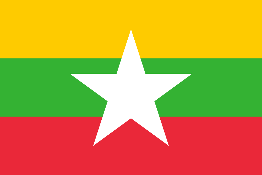 Myanmar Flag - Country Flags DTF Transfers