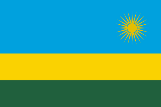 Rwanda Flag - Country Flags DTF Transfers