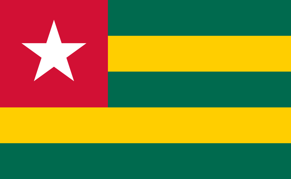 Togo Flag - Country Flags DTF Transfers