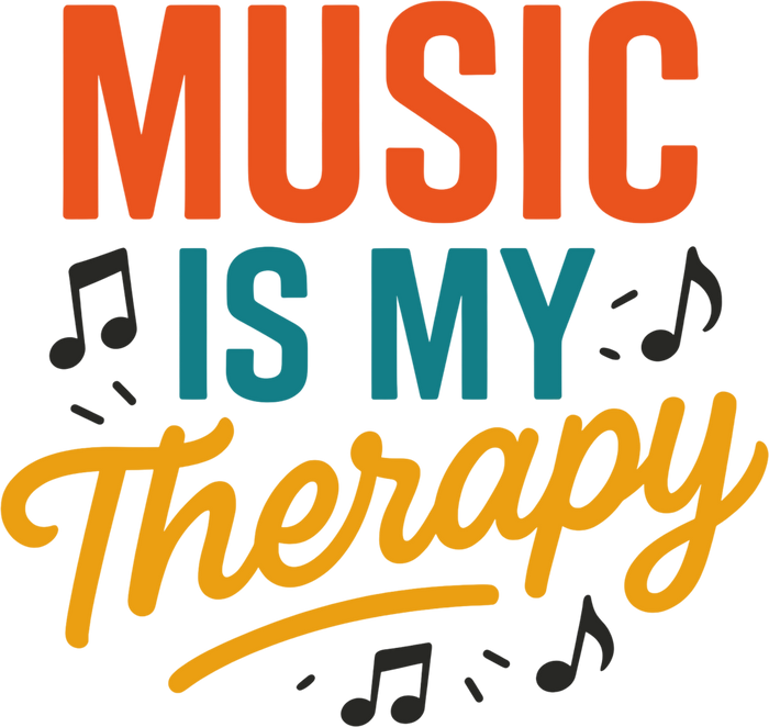 Music Is My Therapy - Music DTF Transfers