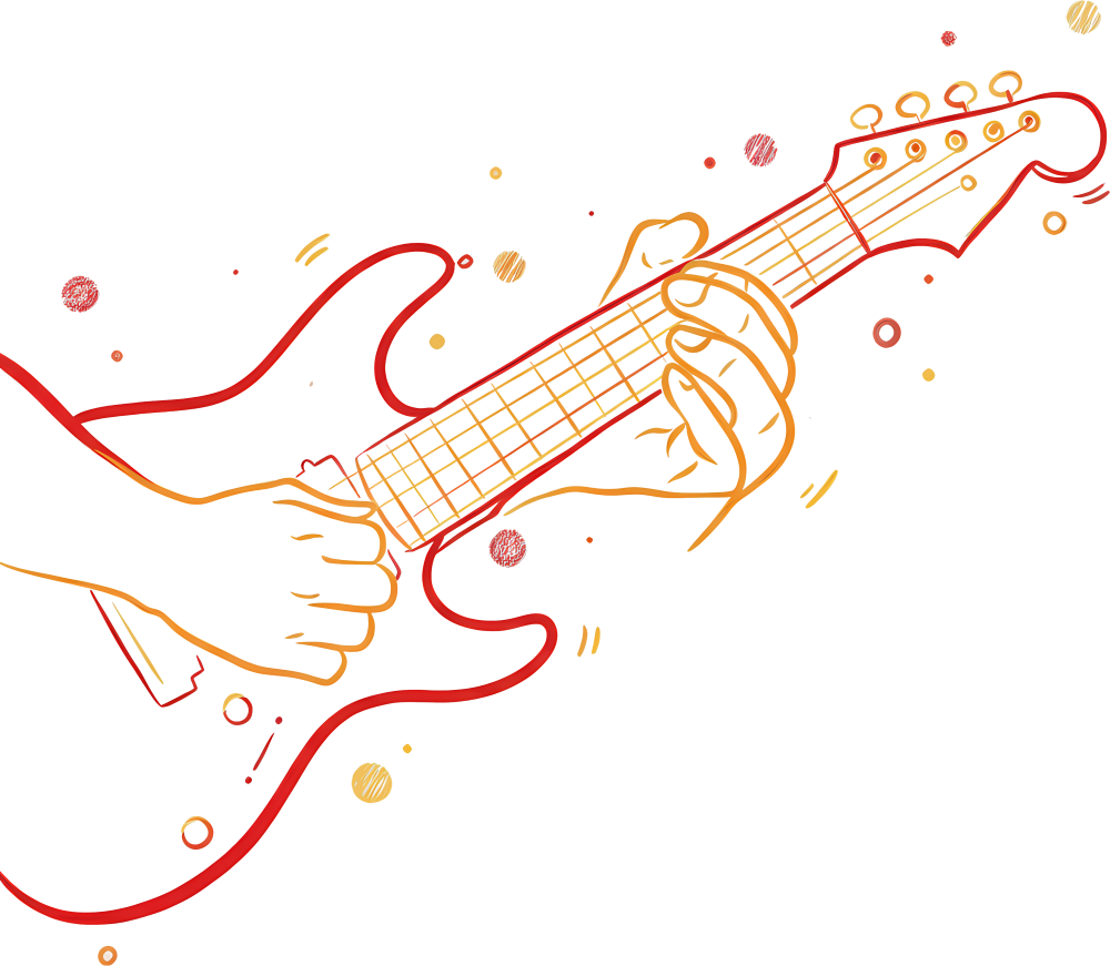 Guitar Playing - Music DTF Transfers transfer-kingdom