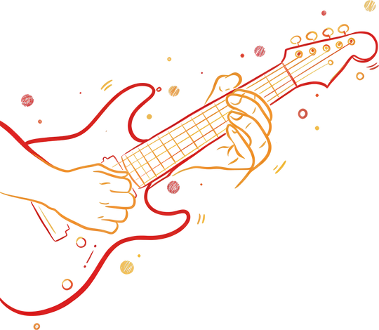Guitar Playing - Music DTF Transfers transfer-kingdom