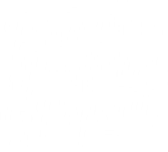 Practive Perform Repeat - Music DTF Transfers transfer-kingdom Light Color Design (See Imaging)