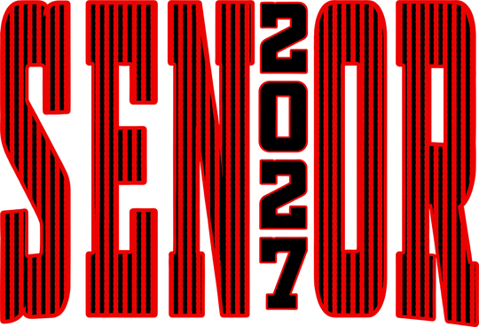 Senior 2027 Red Stripes - Senior DTF Transfers