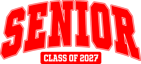 Senior Class Of 2027, Four Colors - Senior DTF Transfers