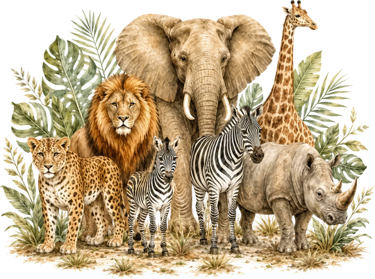 Safari Animals - Animals DTF Transfers
