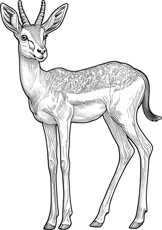 Antelope B&W - Animals DTF Transfers