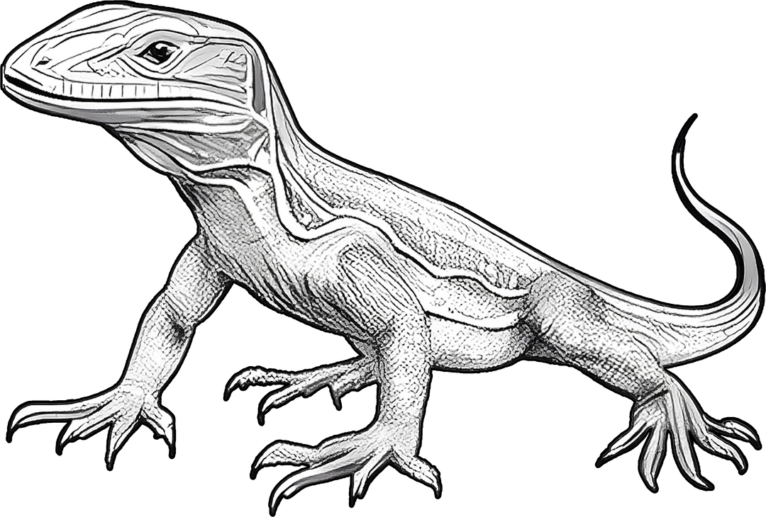 Lizard B&W - Animals DTF Transfers