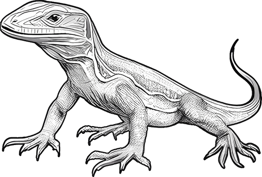Lizard B&W - Animals DTF Transfers