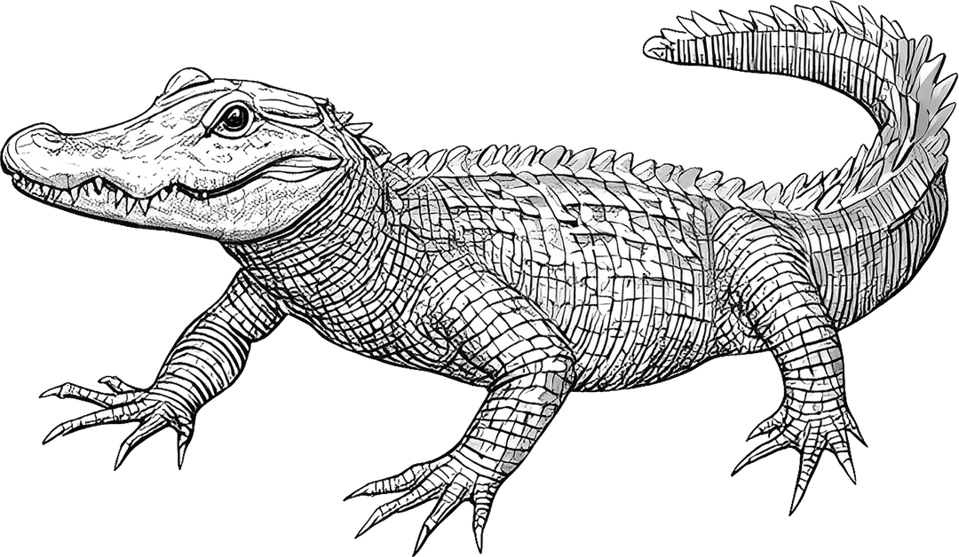 Crocodile B&W - Animals DTF Transfers