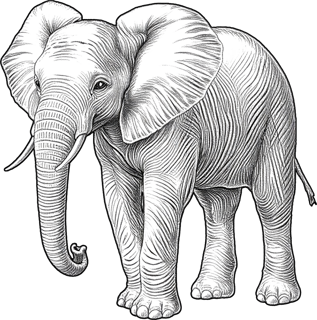 Elephant B&W - Animals DTF Transfers