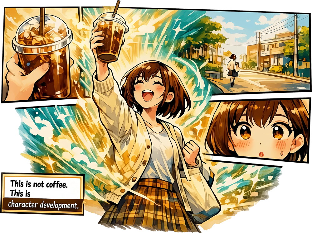 This Is Not Coffee, This Is Character Development - Anime DTF Transfers