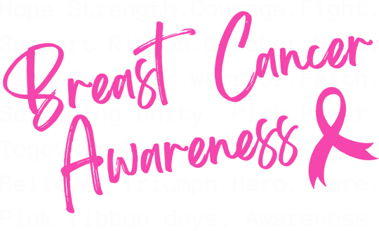 Breast Cancer Awareness B&W - Breast Cancer DTF Transfers