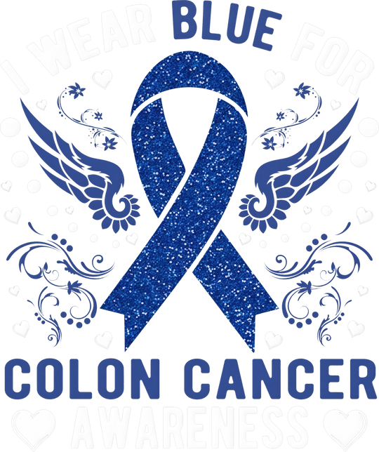 I Wear Blue - Colon Cancer DTF Transfers