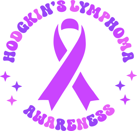 Hodgkin's Lymphoma Awareness, Ribbon - Hodgkin's Lymphoma Cancer DTF Transfers