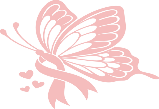 Butterfly & Ribbon - Lung Cancer DTF Transfers