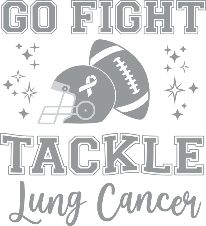 Go Fight, Tackle Lung Cancer - Lung Cancer DTF Transfers