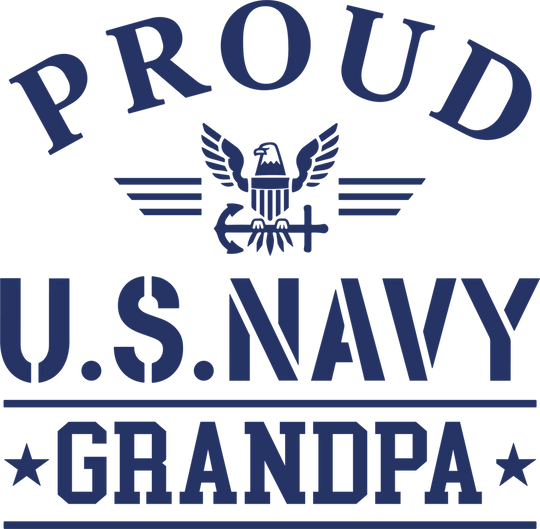 Proud To Be A Navy Grandpa - Navy DTF Transfers