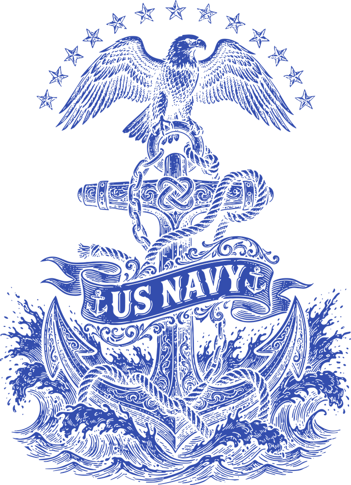 US Navy, Four Colors - Navy DTF Transfers