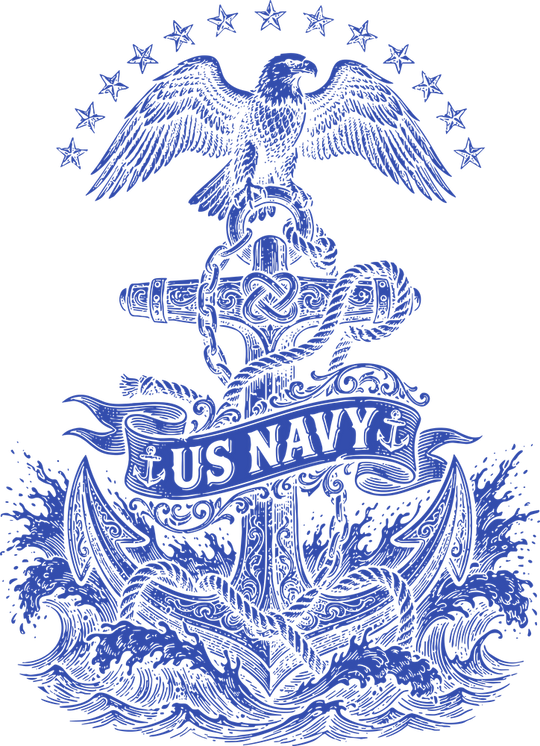 US Navy, Four Colors - Navy DTF Transfers
