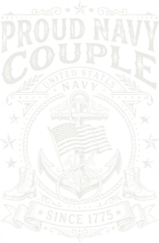 Proud Navy Couple - Navy DTF Transfers