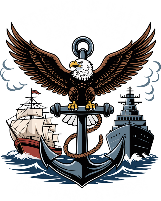 Forged Of Salt And Steel - Navy DTF Transfers