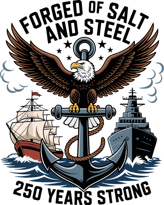 Forged Of Salt And Steel - Navy DTF Transfers