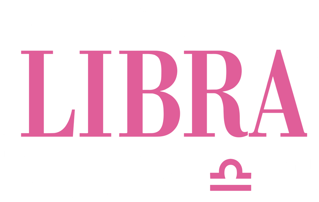 Libra Qualities, Pink, Horizontal - Zodiacs & Horoscopes DTF Transfers
