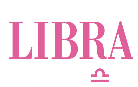 Libra Qualities, Pink, Horizontal - Zodiacs & Horoscopes DTF Transfers