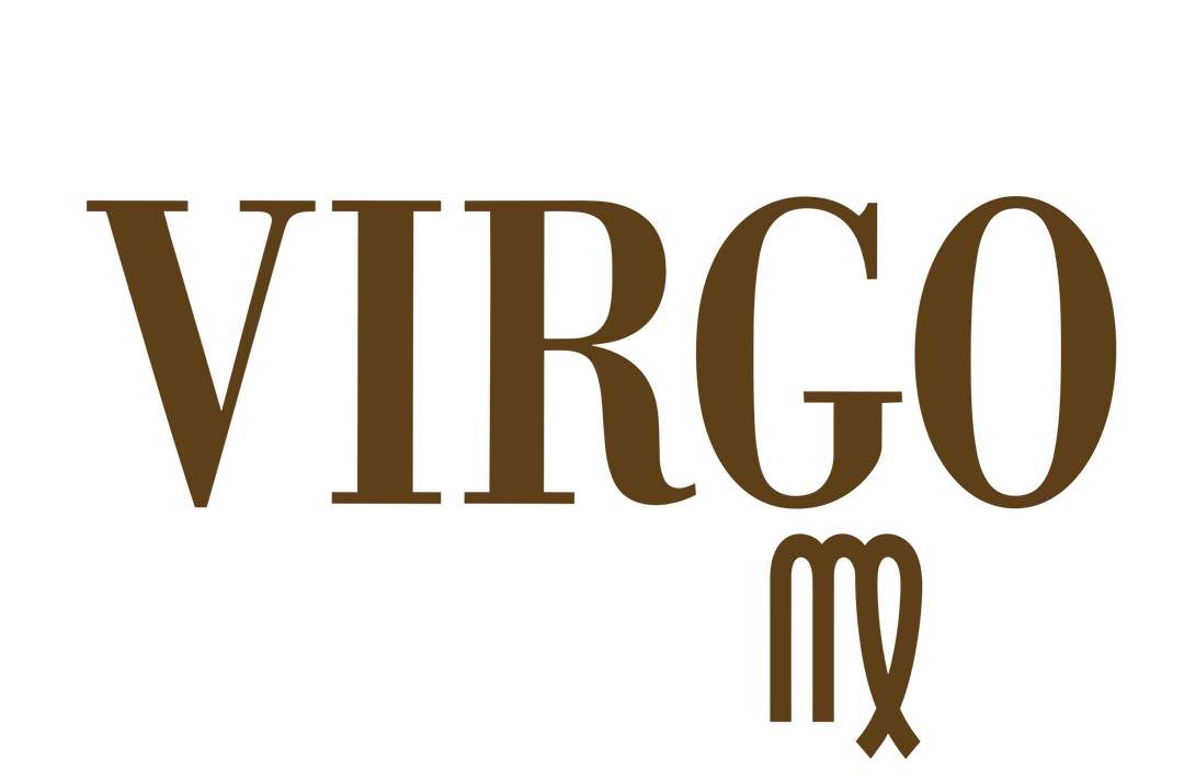 Virgo Qualities, Brown, Horizontal - Zodiacs & Horoscopes DTF Transfers