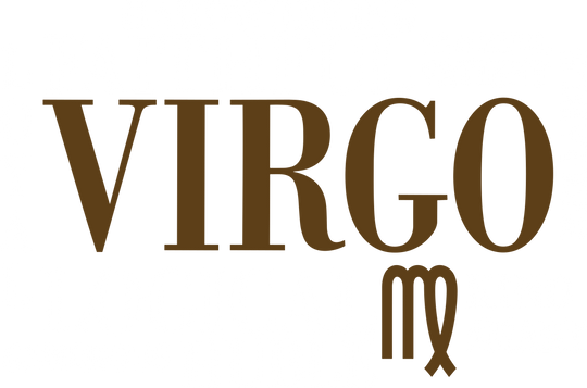 Virgo Qualities, Brown, Horizontal - Zodiacs & Horoscopes DTF Transfers