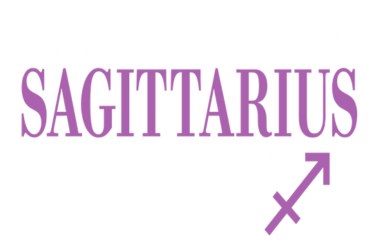 Sagittarius Qualities, Pink, Horizontal - Zodiacs & Horoscopes DTF Transfers