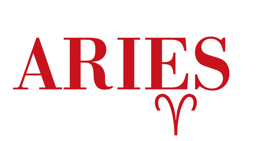 Aries Qualities, Red, Horizontal - Zodiacs & Horoscopes DTF Transfers