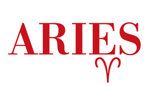 Aries Qualities, Red, Horizontal - Zodiacs & Horoscopes DTF Transfers