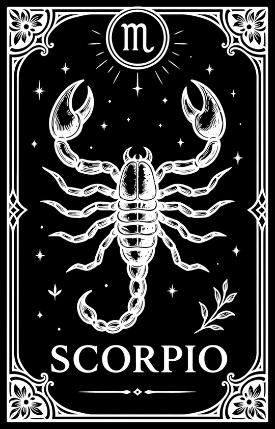 Scorpio Tarot Card - Zodiacs & Horoscopes DTF Transfers