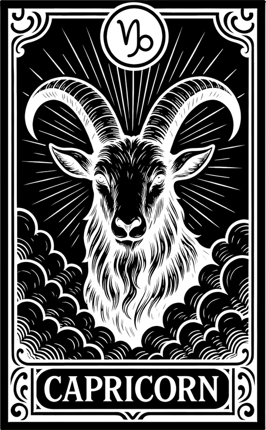 Capricorn Tarot Card - Zodiacs & Horoscopes DTF Transfers