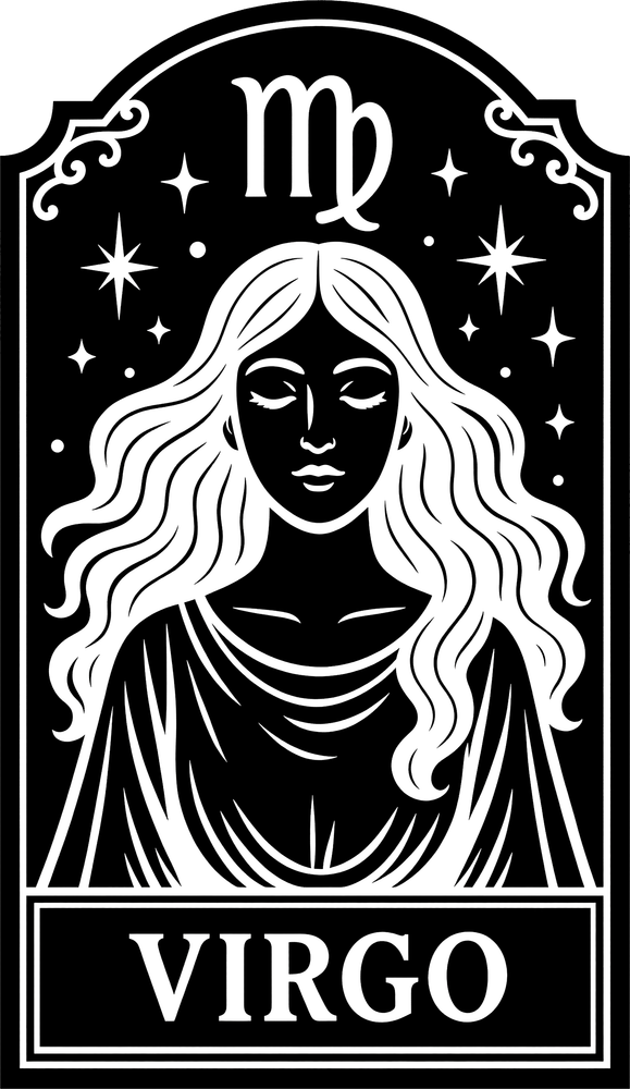 Virgo Tarot Card - Zodiacs & Horoscopes DTF Transfers