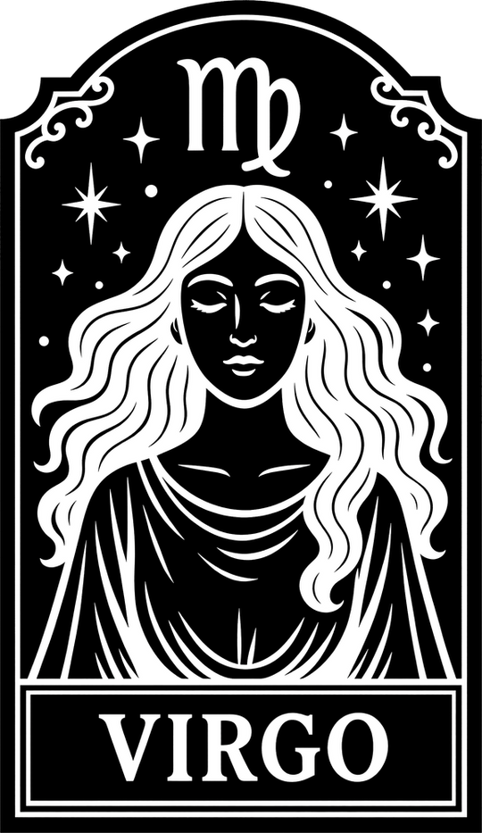 Virgo Tarot Card - Zodiacs & Horoscopes DTF Transfers