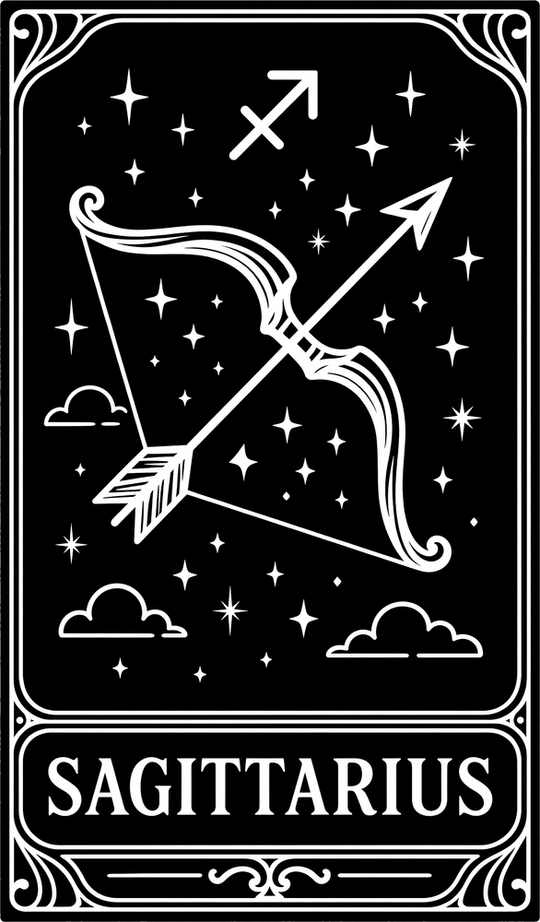 Sagittarius Tarot Card - Zodiacs & Horoscopes DTF Transfers