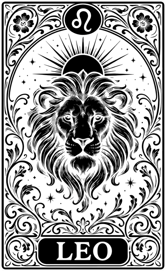 Leo Tarot Card - Zodiacs & Horoscopes DTF Transfers