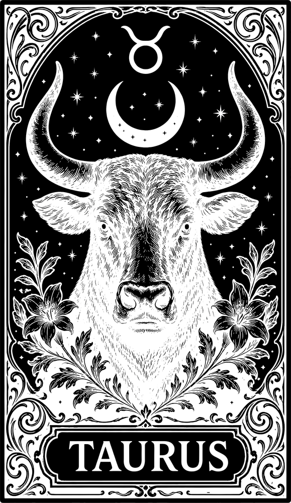Taurus Tarot Card - Zodiacs & Horoscopes DTF Transfers