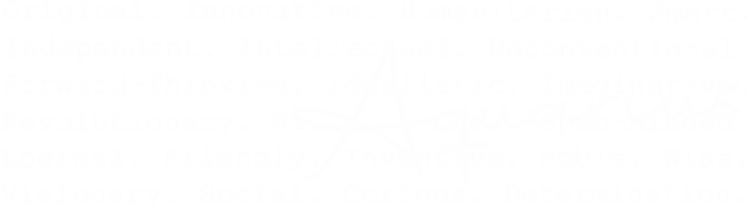 Aquarius Cursive B&W - Zodiacs & Horoscopes DTF Transfers