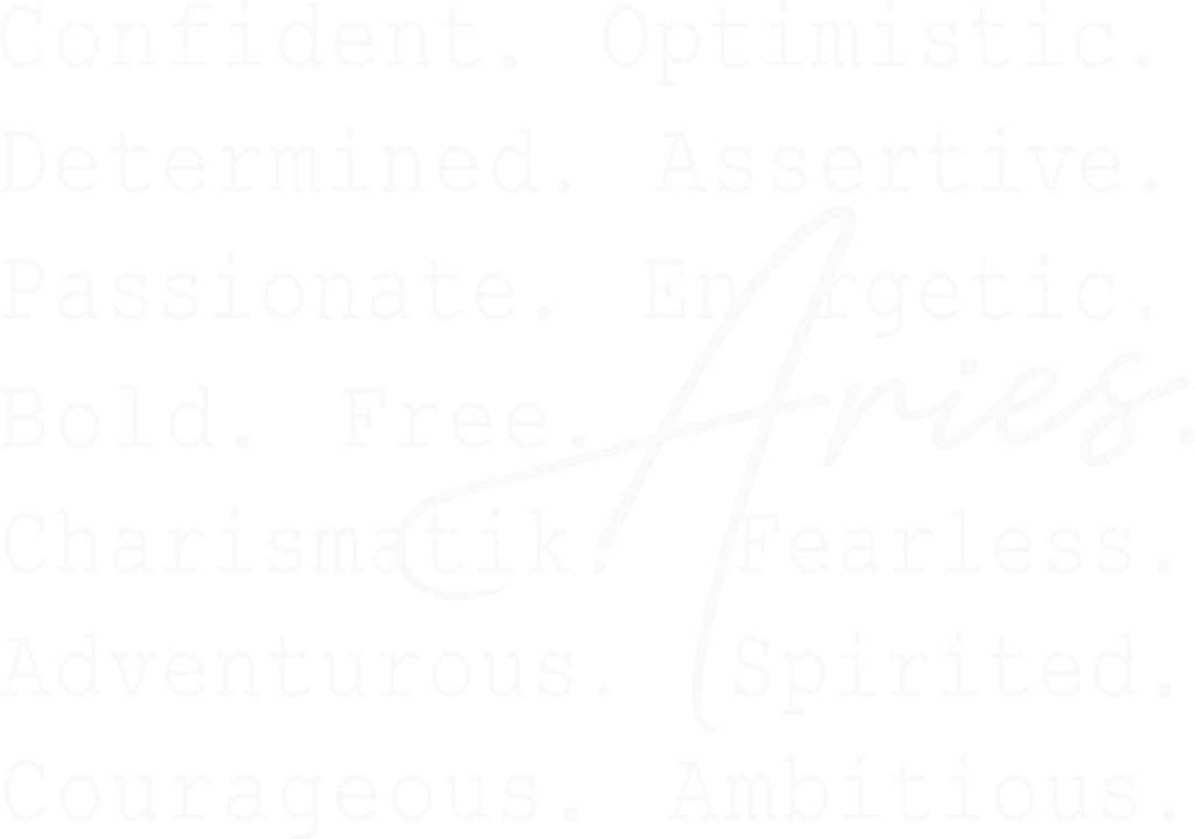 Aries Cursive B&W - Zodiacs & Horoscopes DTF Transfers