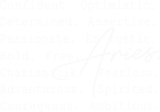 Aries Cursive B&W - Zodiacs & Horoscopes DTF Transfers