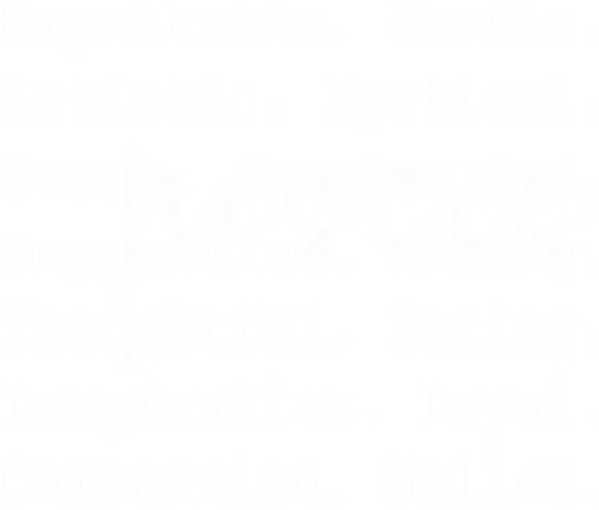 Pisces B&W - Zodiacs & Horoscopes DTF Transfers