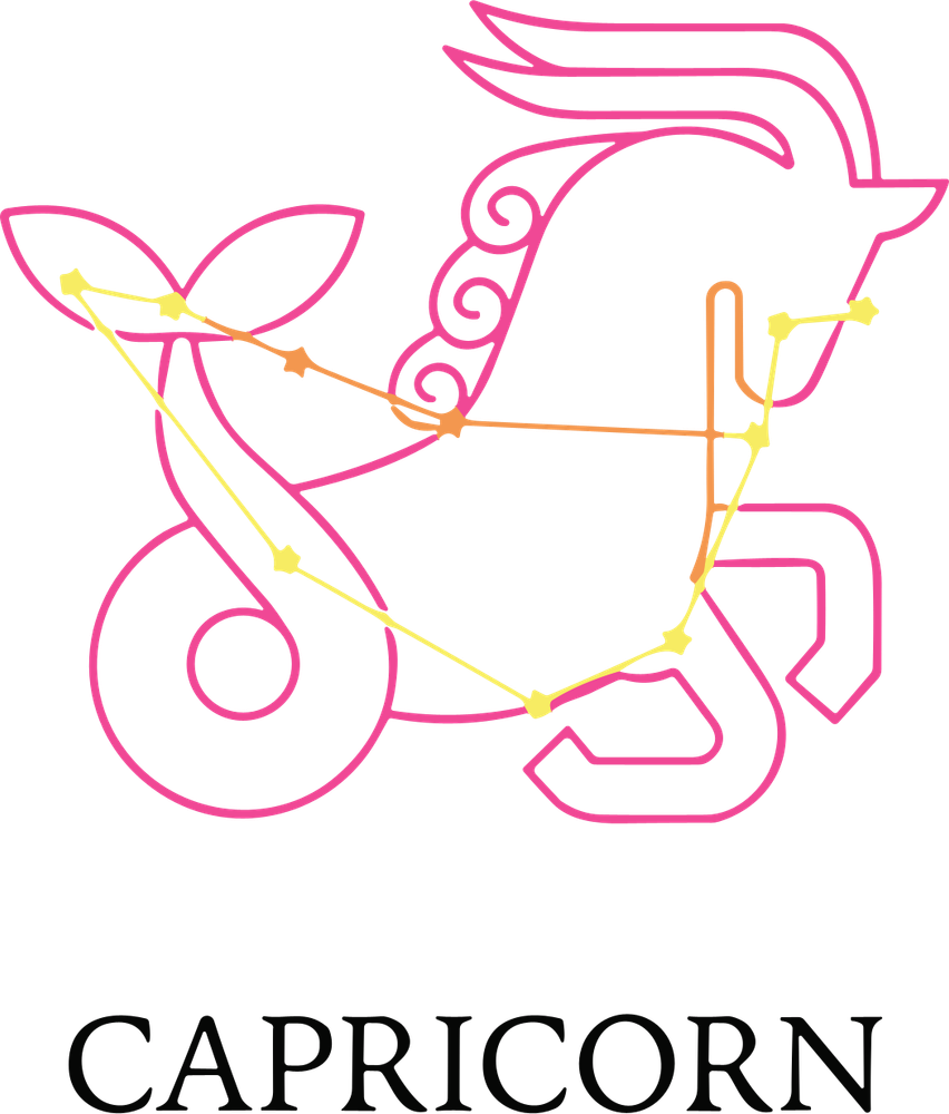 Capricorn Pink Constellation - Zodiacs & Horoscopes DTF Transfers