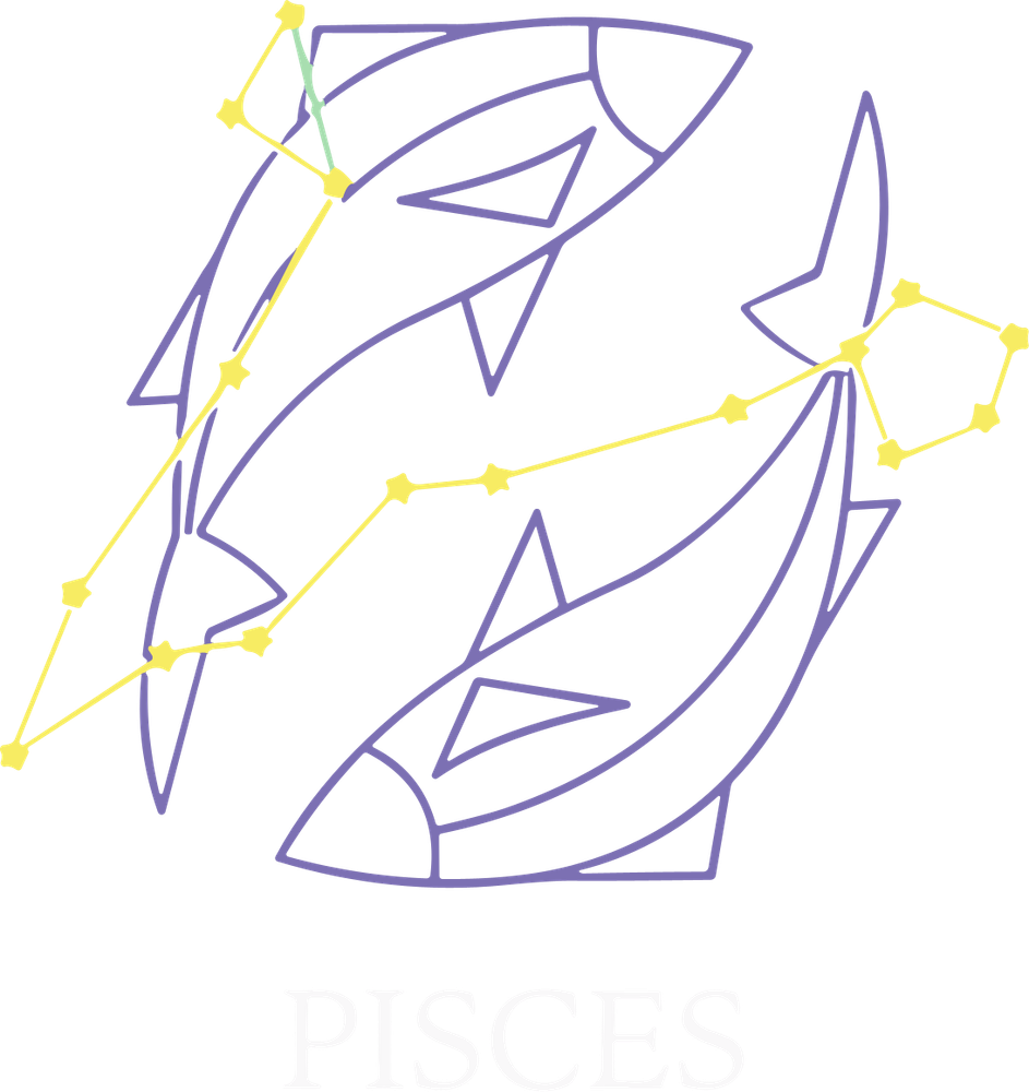 Pisces Purple Constellation - Zodiacs & Horoscopes DTF Transfers