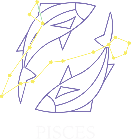 Pisces Purple Constellation - Zodiacs & Horoscopes DTF Transfers