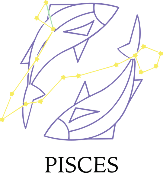 Pisces Purple Constellation - Zodiacs & Horoscopes DTF Transfers