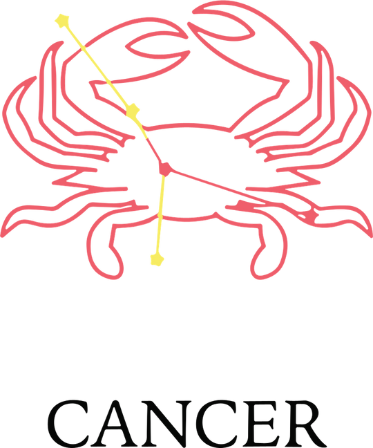 Cancer Raspberry Constellation - Zodiacs & Horoscopes DTF Transfers